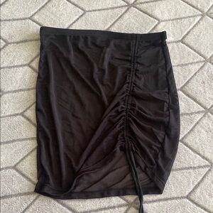 Elegant Black Ruched Skirt for beach 🏖️